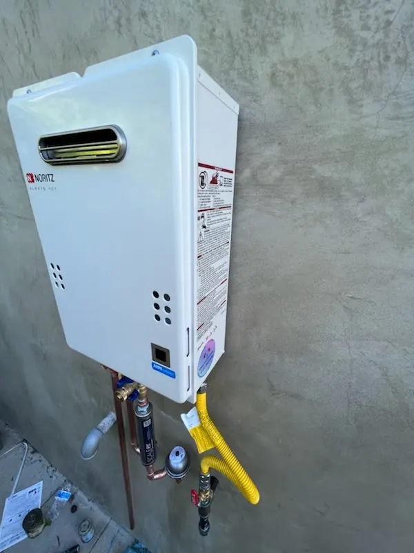 Tankless water heater installation for The Preserve homes